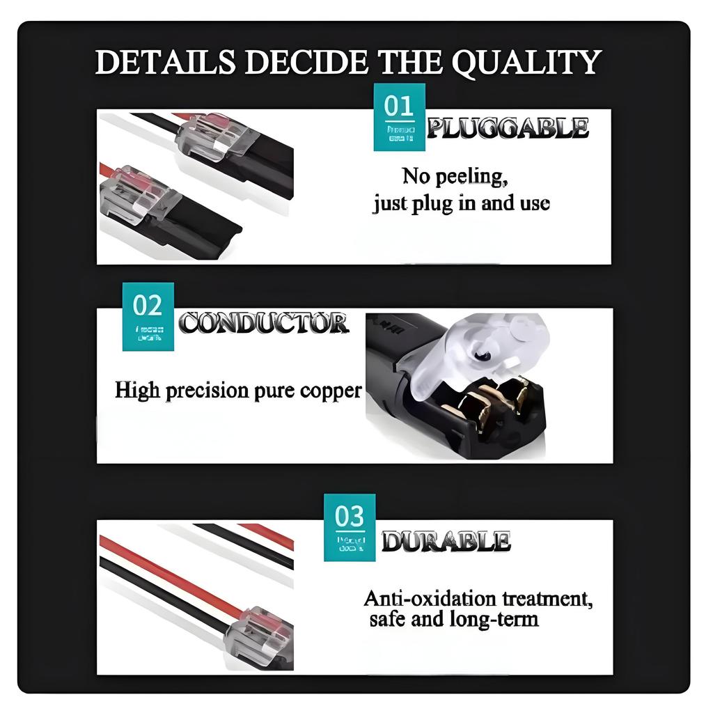 30 STÜCKE Universal Auto Schnellverbinder 2-polig Elektrischer Kabelstecker Wasserdicht Lötfrei Multifunktionsverbinder Autozubehör