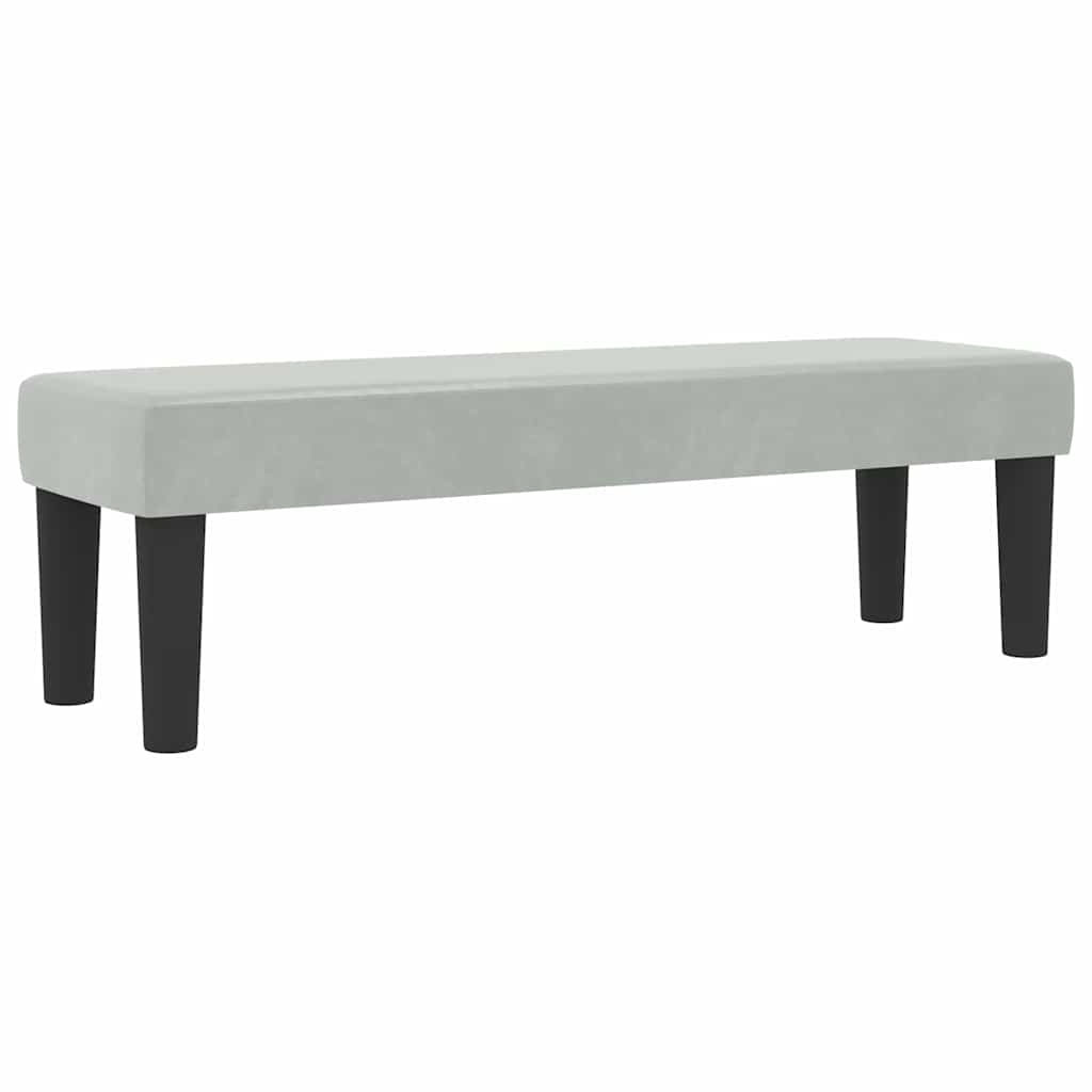 Box Spring Bed with Headboard Light Grey 190 x 120 cm Velvet