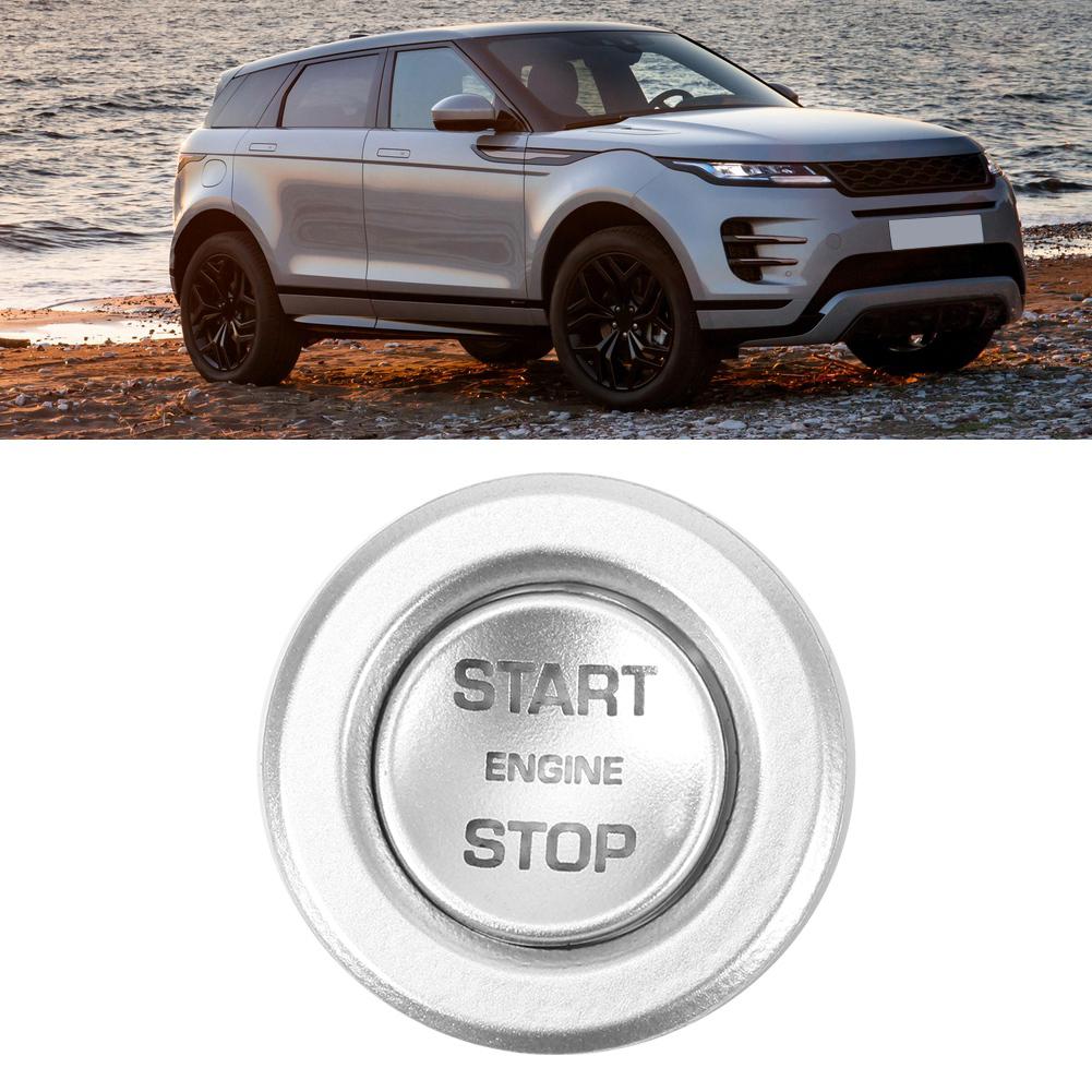 2PCS Engine Ignition Start Button Decoration Ring Frame Cover for Landrover EVOQUE 2020