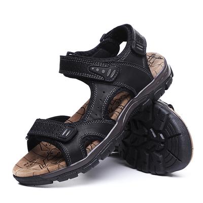 Sandales d'été classiques en cuir pour hommes, pantoufles, baskets d'extérieur, tongs en caoutchouc pour la plage, sandales de randonnée aquatique
