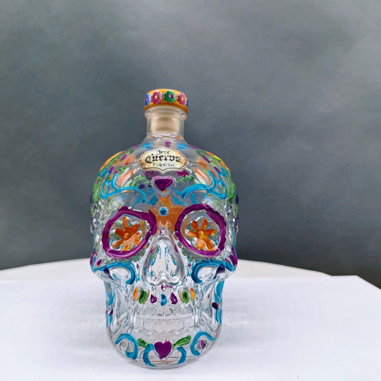 Skull Awakening Device Tequila Bottle Folk