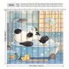 Adorable Panda Bath Shower Curtain - Perfect For Kids Bathroom Decor. High-Quality Fabric Ensures Durability And Fun Atmosphere