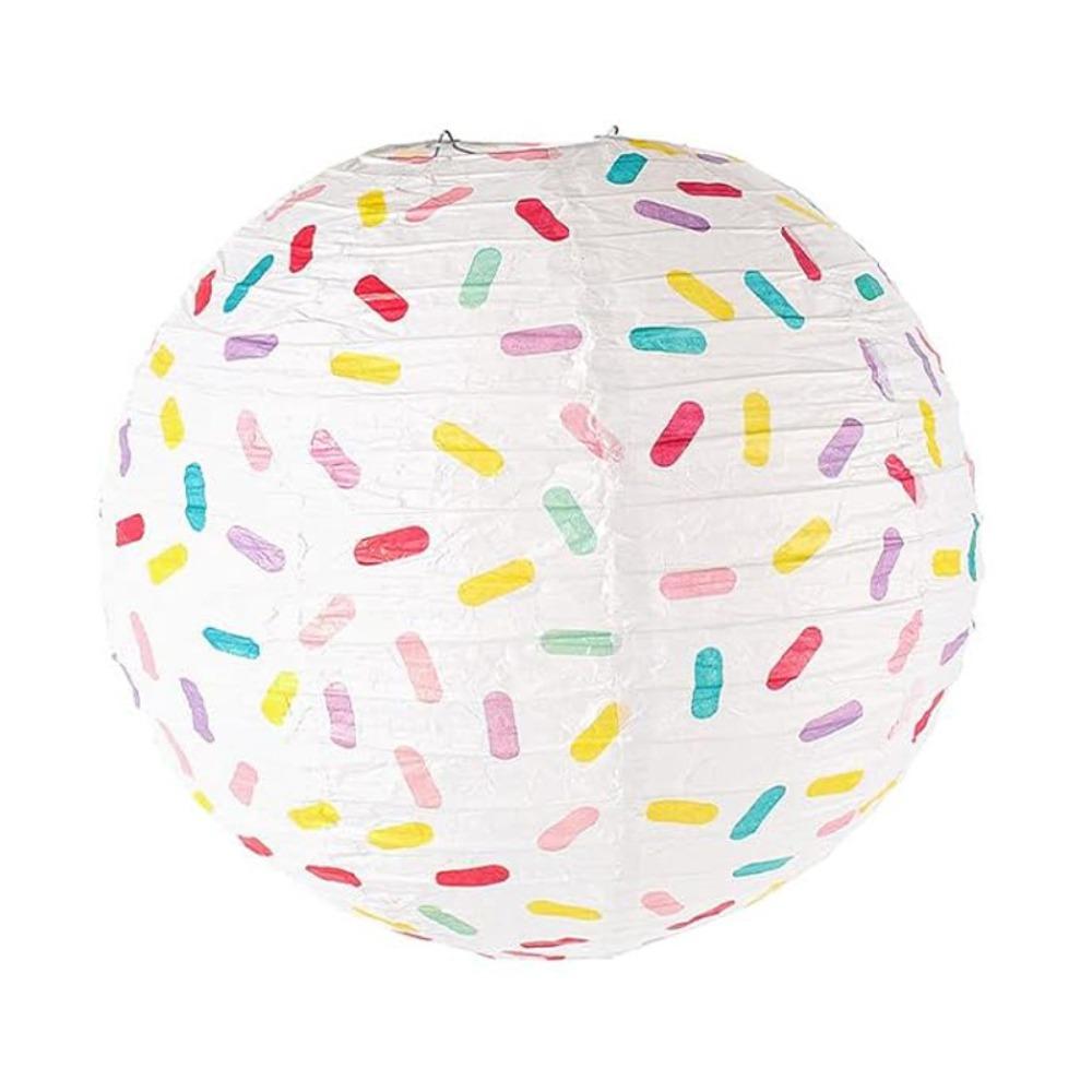 Festival Lantern Round Foldable Colorful Lantern Donut Design DIY Prop Lantern Paper Lantern Handmade Hanging Lampion Wedding