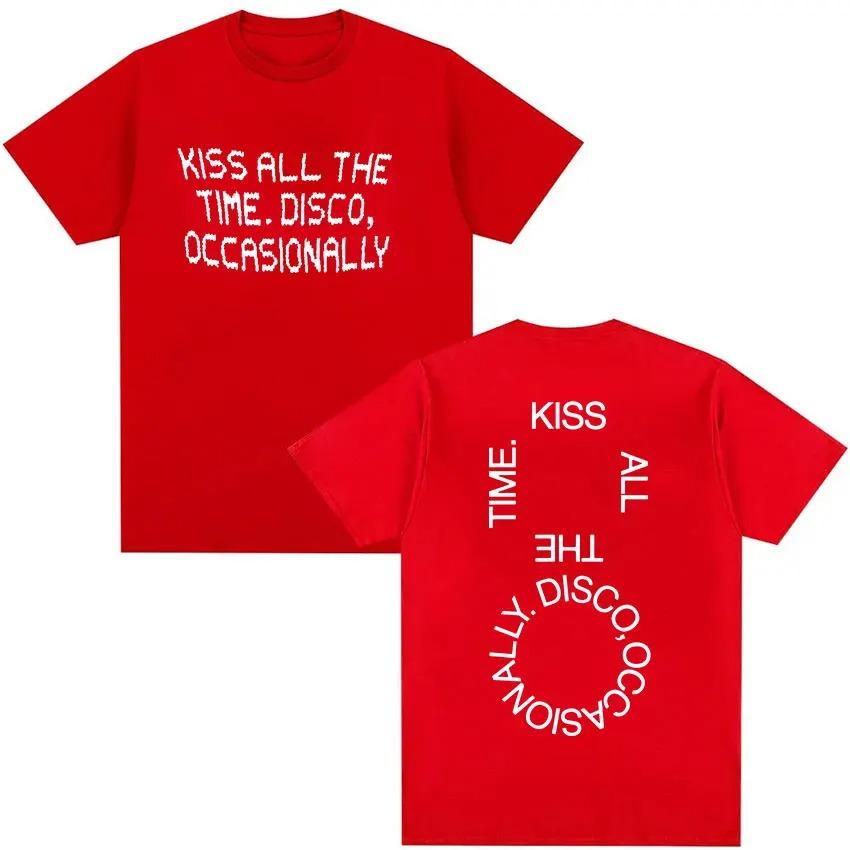 Harry Styles Kiss All the Time Disco Occasionally 2026 Tour Graphic TShirt Unisex Crew Neck Fashion Cotton Short Sleeve TShirt