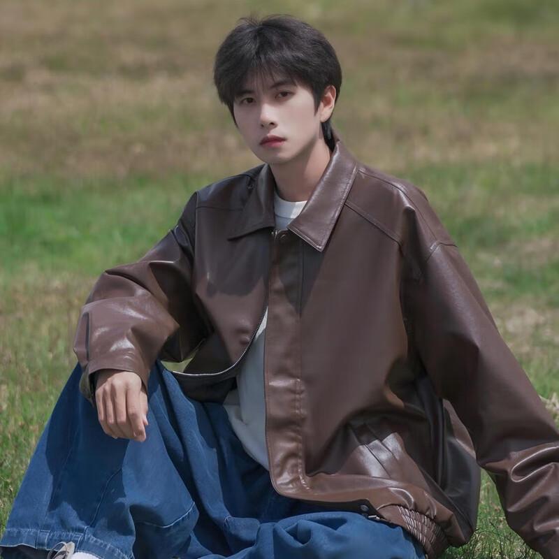 Men's American Retro PU Leather Jacket