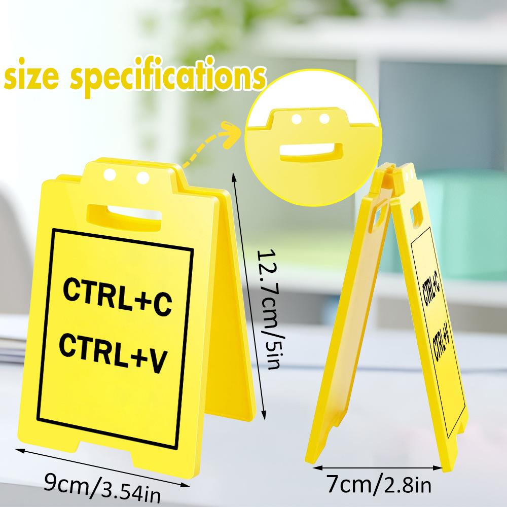 3D Office Prank Ornament - Acrylic Desktop Stand for Colleague Practical Jokes Humorous Workplace Gifts and Funny Desk Decor