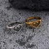High-quality 2026 new Halloween love double skull mango open ring, couple girlfriend friendship ring