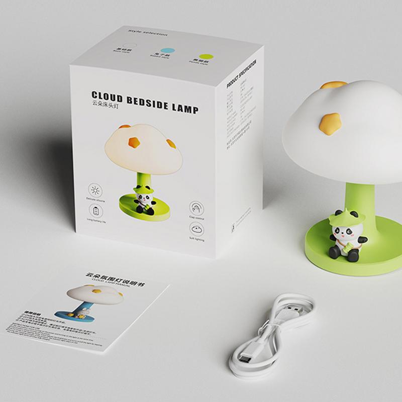 Cloud Led Night Light Cute Panda Theme Cloud Design Night Light Small Animal Lamps Bedroom Decor For Bedroom KidsRoom Home