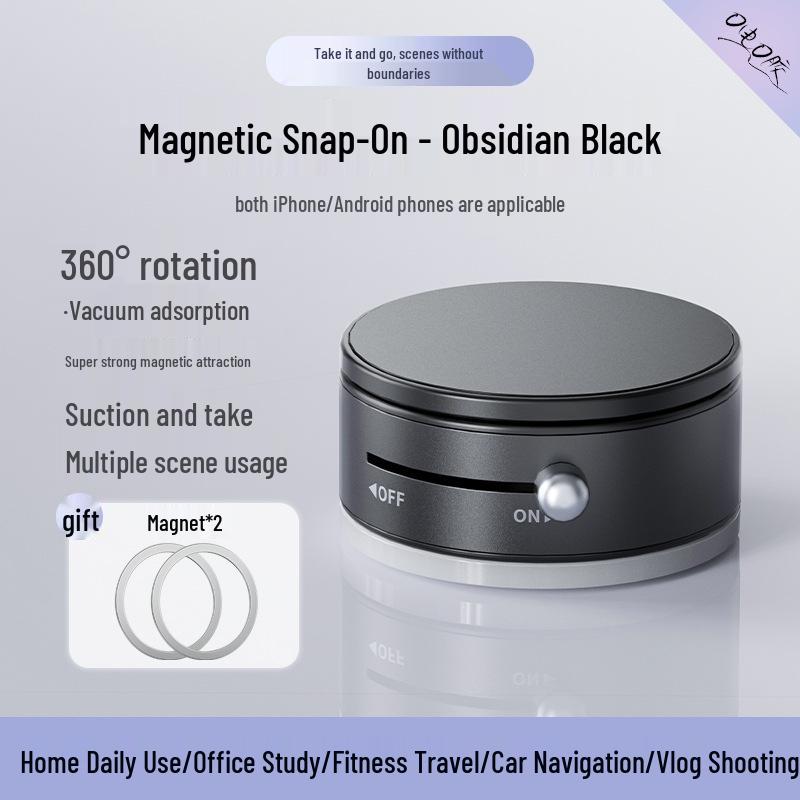 Magnetic Phone Holder: Dual-Use Suction Cup Stand for Car & Home, Foldable Desktop Support