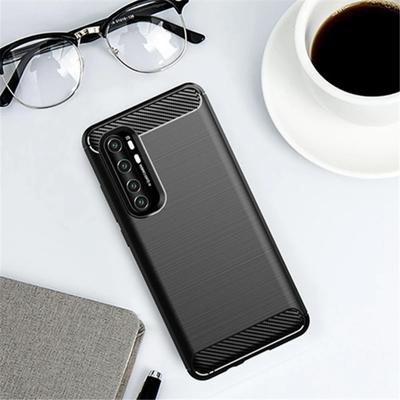 Para Capa Xiaomi Mi Note 10 Lite Bumper de Borracha Capa de Fibra de Carbono Para Capa de Telefone Xiaomi Mi Note 10 Lite Para Capa Mi Note 10 Lite
