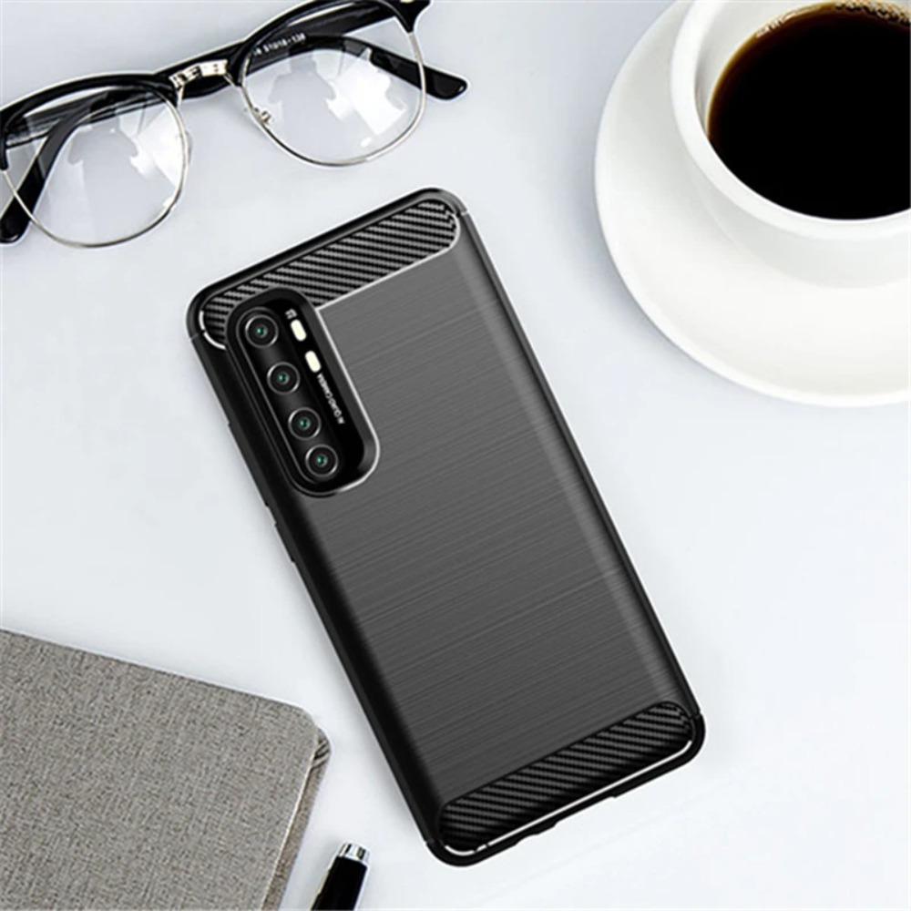 For Xiaomi Mi Note 10 Lite Case Rubber Bumper Carbon Fiber Cover For Xiaomi Mi Note 10 Lite Phone Case For Mi Note 10 Lite Case