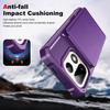 Applicable To Oneplus15 Mobile Phone Case, OnePlus 15 Back Cover Card Holder Anti-drop Protective Case Open Solid Color Case Up and Down