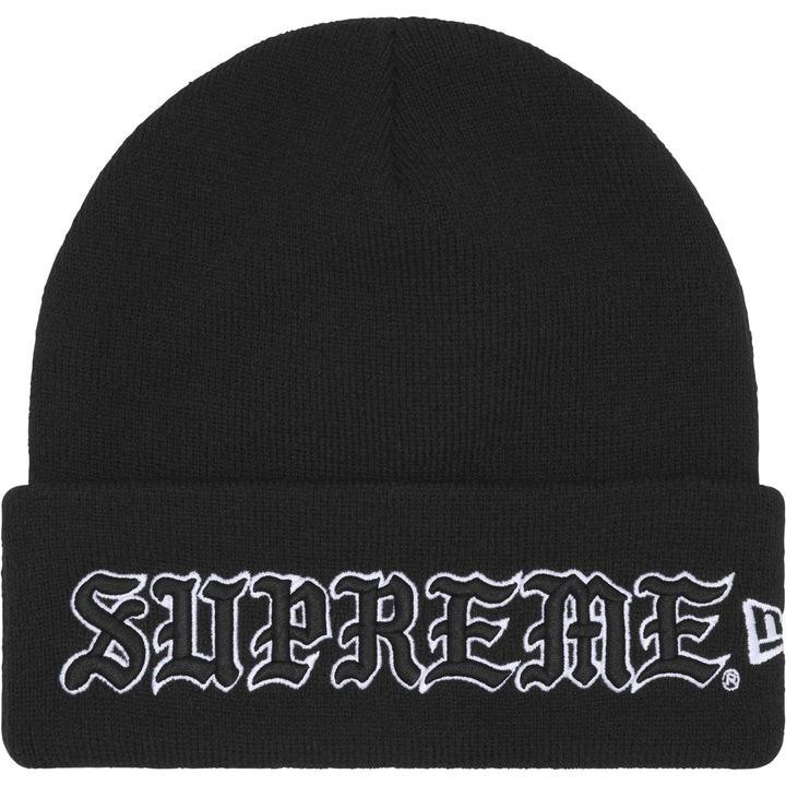 Supreme New Era Old English Beanie Black One-Size