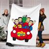 The Wiggles Theme Printed Blanket - Perfect for Couch, Bed, Travel & Outdoor Use | Machine Washable, Cozy & Durable.