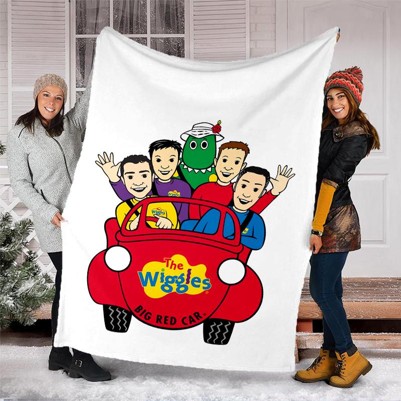The Wiggles Theme Printed Blanket - Perfect for Couch, Bed, Travel & Outdoor Use | Machine Washable, Cozy & Durable.