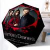 Mystic Falls Secrets Unveiled Folding Umbrella 8 Paraphenoid Bones Suitable for All Seasons Three Folds Sun Umbrella Printing