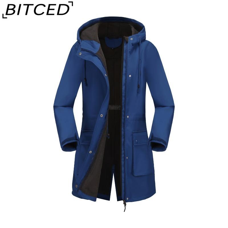 BITCED Autumn/Winter Jacket Women's Waterproof Hooded Raincoat Trench Coat