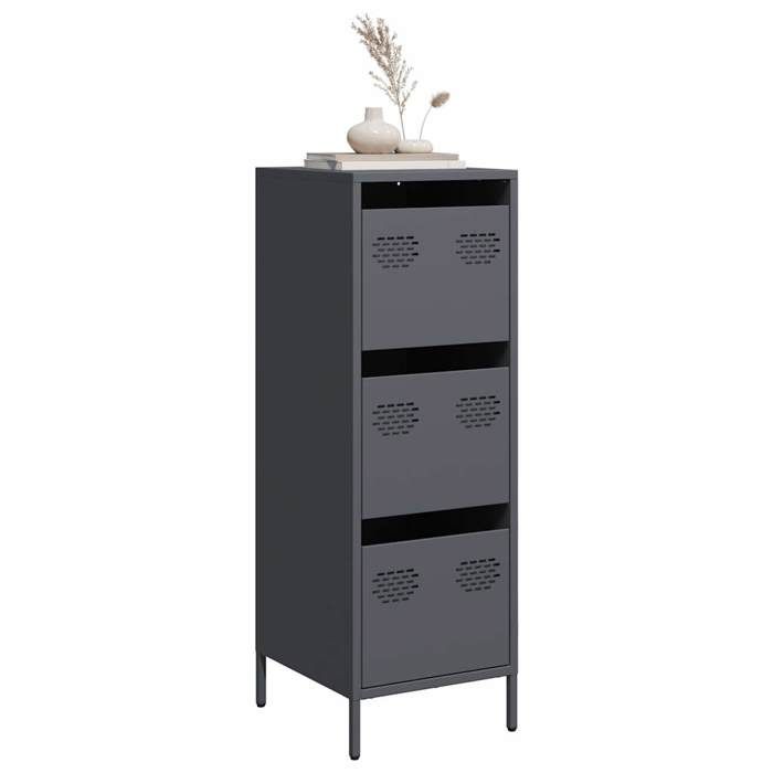 VidaXL High Sideboard Anthracite 39x35x103.5 Cm Steel, Bookcase, Modern Bookcase, Bookshelf, Shelf and 851402