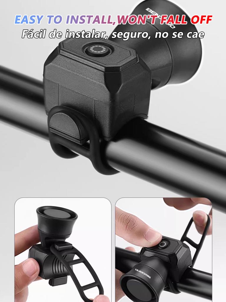 Bicycle Horn Mountain Bike Mini Battery Charging Waterproof Electronic Bike Bell Riding Equipment Children's Scooter Accessories