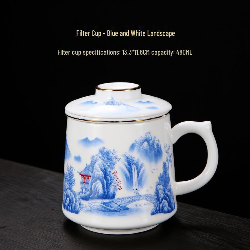 Red Ceramic Teacup Set with Logo for Commemorative Company Gifts