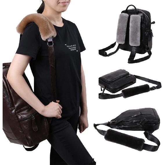 OGLAND  Sheepskin Soft Fuzzy Car Seat Belt Cover Pad, Comfy Fluffy Seatbelt Covers for Shoulder Pad Neck Cushion Protector Car Accessories Woman Man