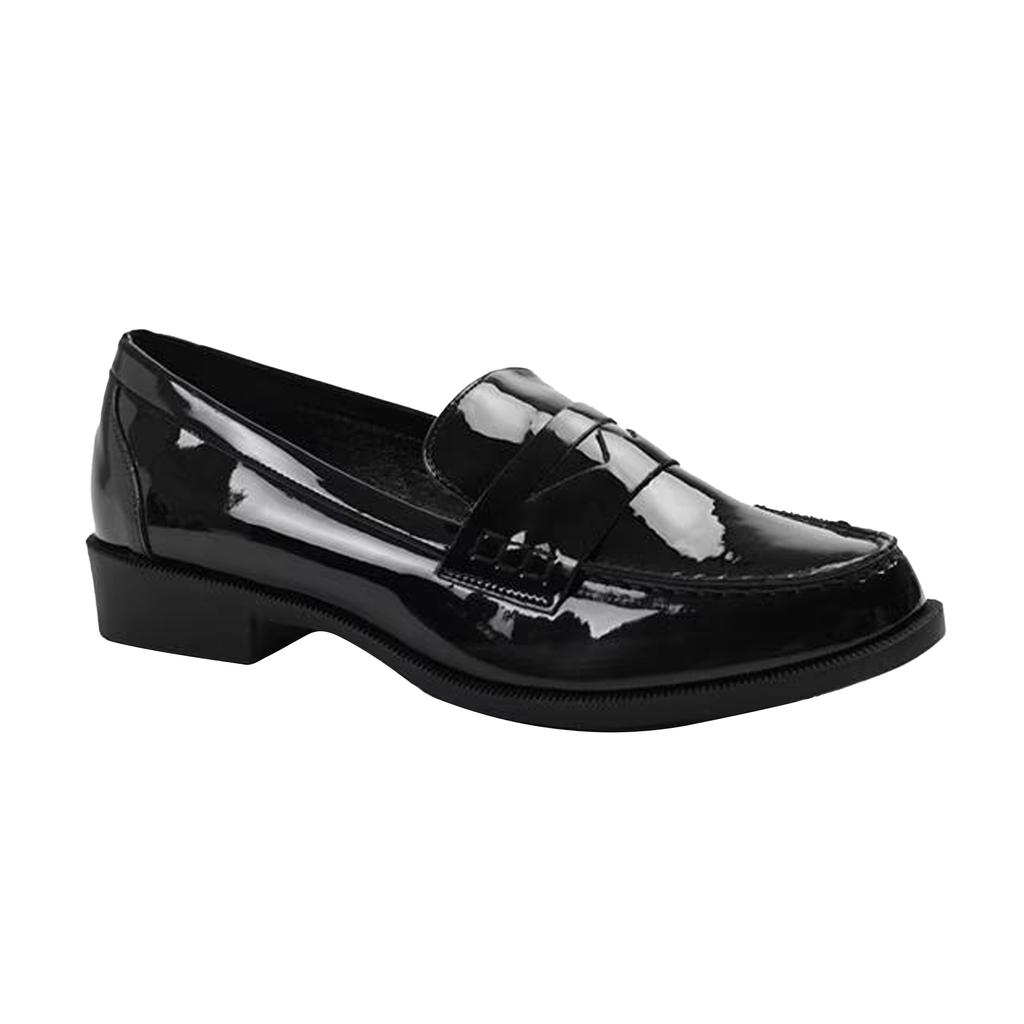 Where's That From Womens/Ladies Houston Patent Leather Slip-on Wide Loafers