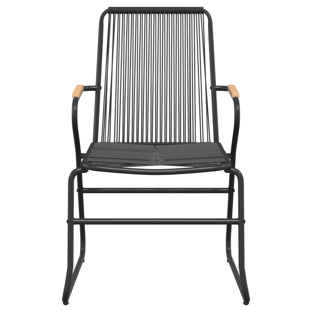 Vidaxl 7-Częściowy Zestaw Mebli Ogrodowych, Czarny, Rattan Pvc