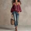 Autumn and winter new European and American women's clothing solid color suspender casual bubble sleeves holiday style top women