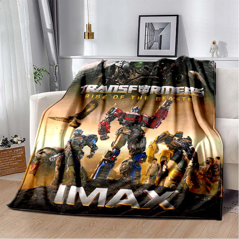Cartoon T-Transformers Autobots Soft Flannel Blanket for Beds Bedroom Sofa Picnic,Throw Blanket for Cover Outdoor Leisure Gift