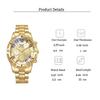 Big Dial Men Quartz Watches Gold Wristwatch Creative Men's Business Watches  Business