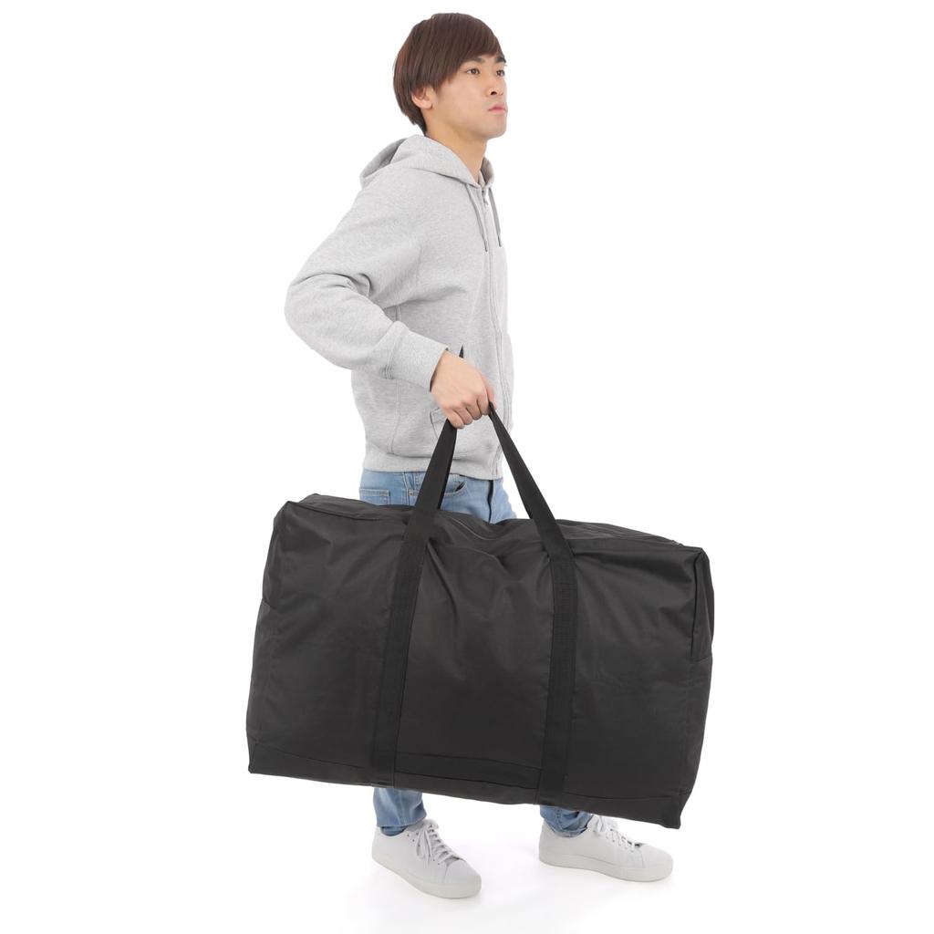 VivaSmile Large Storage Bag with Zipper, Large Capacity (Black, Size L)