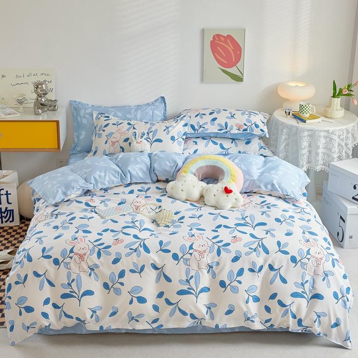 Cute Bear Duvet Cover Set Cozy Cartoon Bedding Set With Zipper Comfortable Breathable Reversible Comforter Cover For Girls Teens
