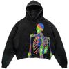 ZYLLO Punk Style Skull Washed Long Sleeve Pullover Hoodie Hip Hop Retro Street Loose Oversized Sweatshirt Harajuku Gothic Top