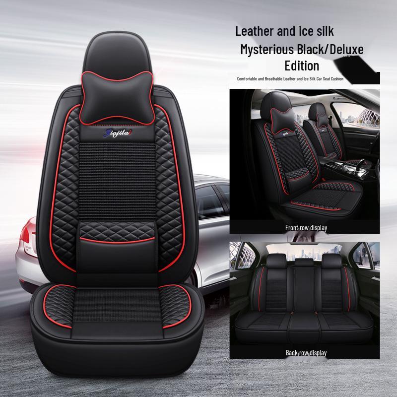 JJL Universal Full Wrap Car Seat Cushion - All Seasons, Solid Color, Sports Style