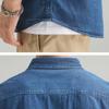 Spring and Summer Denim Shirts for Men Daily Casual Shirts Pure Cotton Lapel Collar Long Sleeve Men Shirt with Pocket Korean Fashion Men Tops