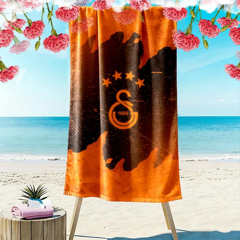 Galatasaray SK Beach Towel, Lightweight Beach Towel, Tropical Style, Ideal Holiday Gift For Family