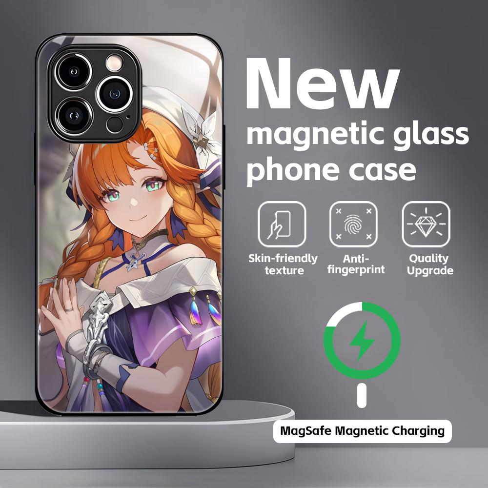 Wuthering Waves SIGRIKA  Phone Case For iPhone17 16 15 14 13 12 11 X XR XS 8 Plus Mini Pro Max Glass Magnetic Case