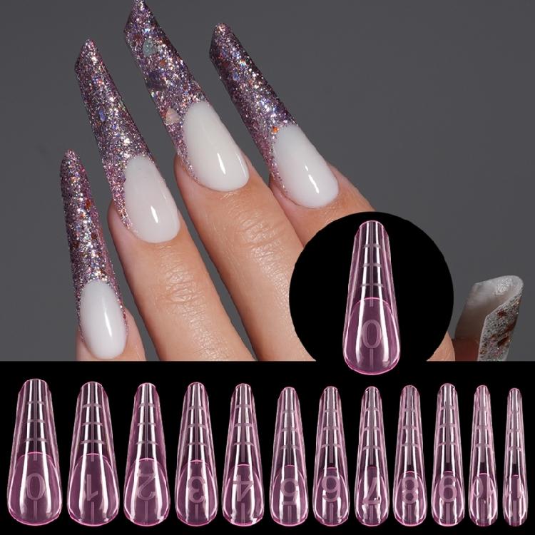 120Pcs ABS False Nail No Paper Support Required Comfortable Wearing For Quick Nail Extensions Manicure Lover