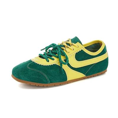 2025 New Mary Jane Flats for Women Lace-up Colorblocked Training Shoes for Women Large-size Sneakers Casual Female Shoes