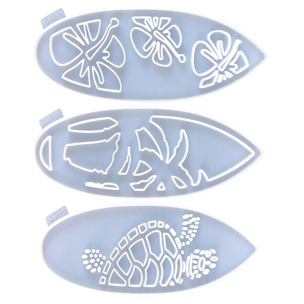 Flexible Silicone Mold Surfboard Shaped Wall Decorations Mould Epoxy Resin Moulds Jewelry Tool for Craft Enthusiasts