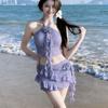 Cute Girl Diary Pure Sex Style Sexy Hot Bikini Three-piece Split Swimming Suit Female Vacation