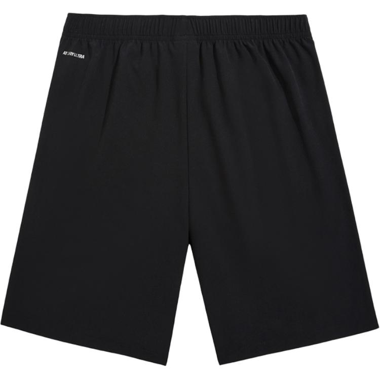 Li Ning Sports Lifestyle Series Solid Color Mid Waist Versatile Breathable Straight Leg Casual Shorts Men Shorts Black AKSU867-1