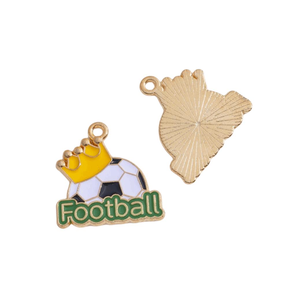 Zinc Zinc Alloy Material Football Series Pendant Enamel Design DIY Earrings Charms  DIY Jewelry