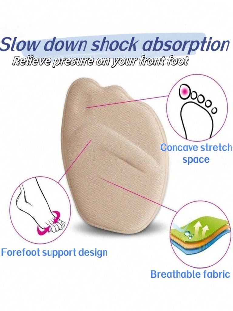 1-4Pirs High Heel Foot Cushions Forefoot Anti-Slip Insole Breathable Shoes Women Protection Foot Pad Supports Inserts