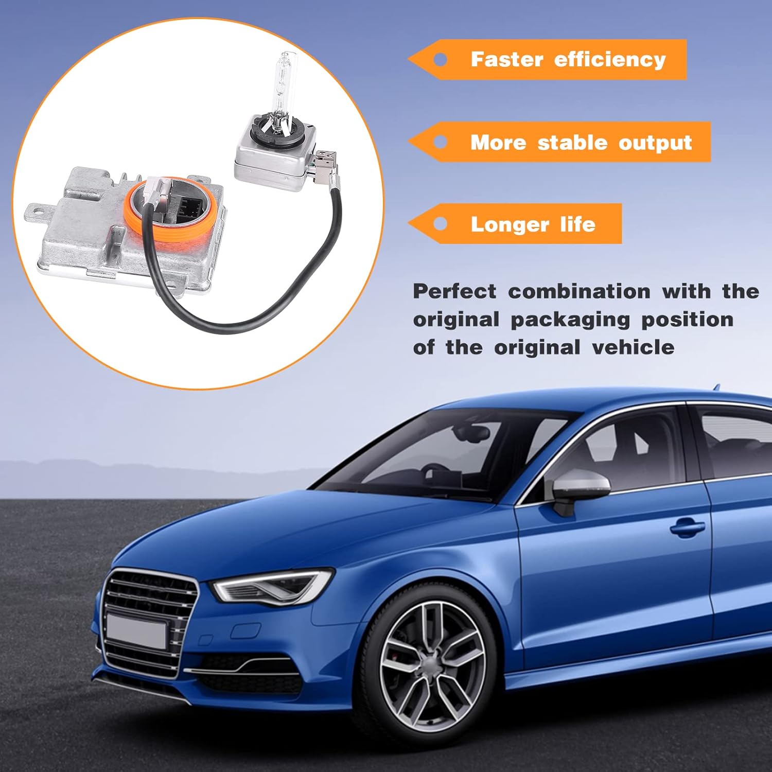

W003T21971 Xenon HID Headlight Ballast Control Unit with D3S Bulb Compatible for 2011-2021 Chrysler 300 - Replaces OE BAM92-143700 68170821AA 1