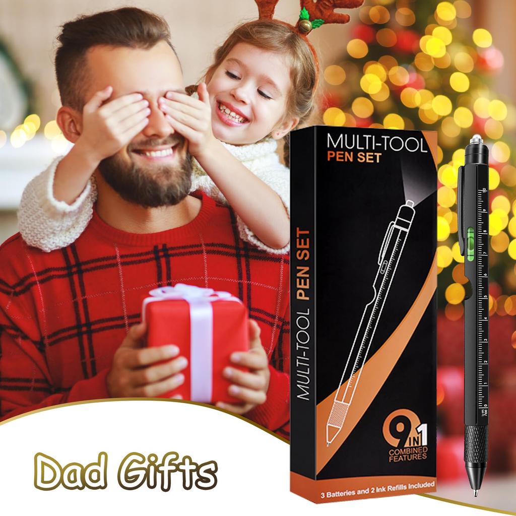 SAPGIF Gifts for Gifts for Dad from Daughter Adult Stocking Cool Tool Christmas Gifts for Day Gifts for Husband Men, Son, Stuffers, 9-in-1 Multi-Tool