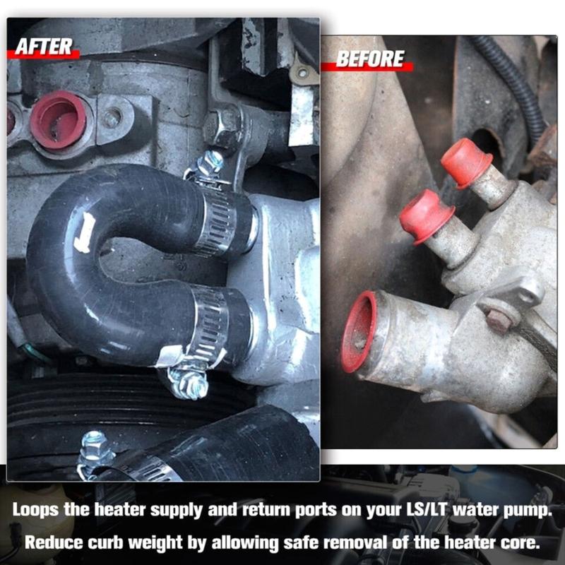 Heizungskern Löschung Bypassschlauch Kühlmittelüberleitung Kompatibel für LQ4 LQ9 551699 Motorwasserpumpe Effiziente Kühlteile