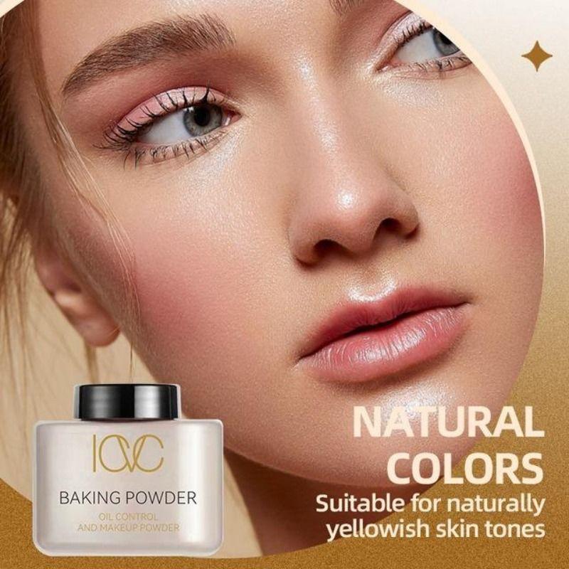 Polvos fijadores mate Base de maquillaje sedosa que controla la grasa, absorbe la grasa y absorbe el agua para ocultar los poros y fijar el maquillaje.
