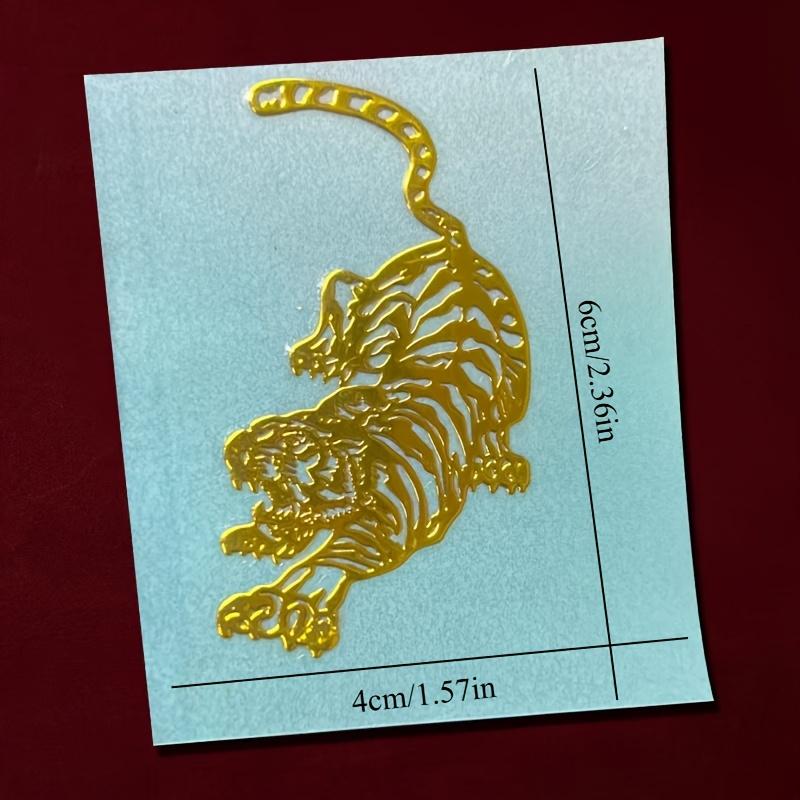 1 Piece Dragon Vs. Tiger Metal Sticker - Suitable for Mobile Phones, Laptops, Cars, Motorcycles, Vibrant Design,Metal Sticker Decoration.