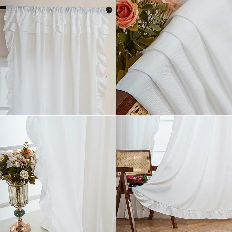 1 Panel Raff-Fenstervorhang, Romantische Raff-Vorhänge für Schlafzimmer, Wohnzimmer oder Esszimmer Bauernhaus Hütte Heimdekoration